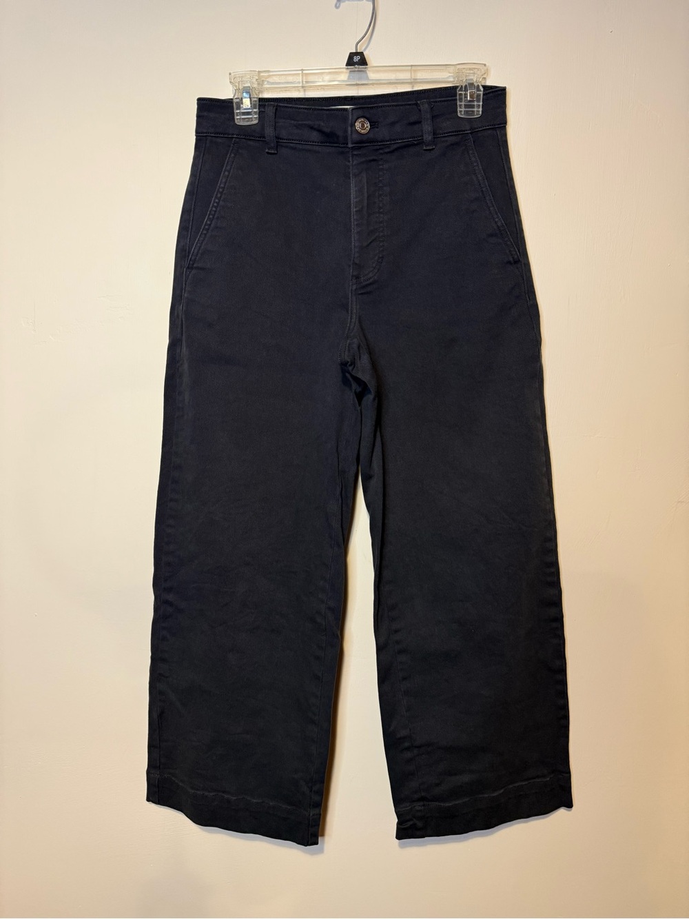 Everlane The Utility Wide-Leg Pant in Black Size 2 Regular Organic Cotton - Picture 3 of 8